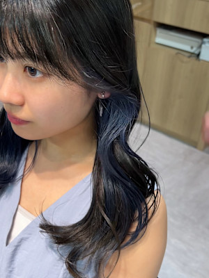 ネイビーブルーインナーカラー