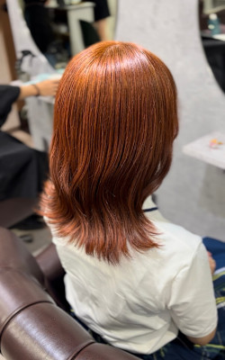 オレンジブラウン×ダブルカラー