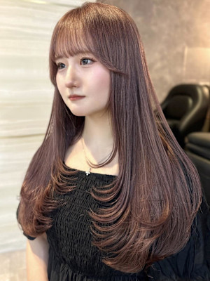 《巴結生》ピンクベージュ/レイヤーカット/大宮