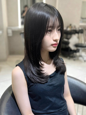 大人レイヤー ワンカール 艶髪 シースルーバング 