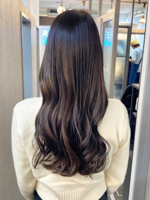 髪質改善艶ブラウン