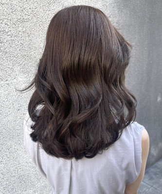 透明感ツヤ感　ナチュラルブラウンカラー