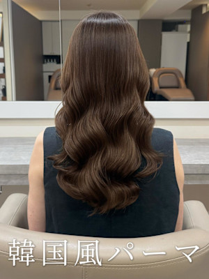 韓国風パーマ/コテ巻き風パーマ/レイヤーカット