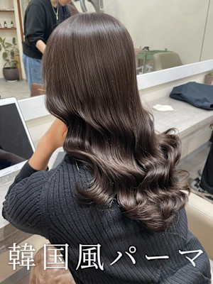 韓国風パーマ/コテ巻き風パーマ/レイヤーカット