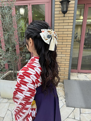 卒業式×ハーフアップ