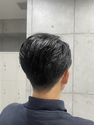 メンズショート毛流れ