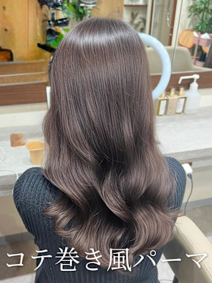 #韓国風パーマ#コテ巻き風パーマ #パーマロング#韓国へア