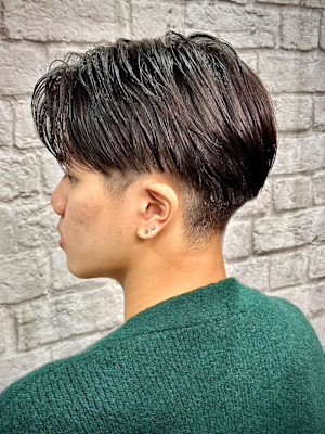 メンズセンターパート