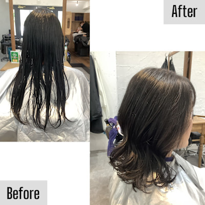 お客様スタイル 人気の外ハネスタイル