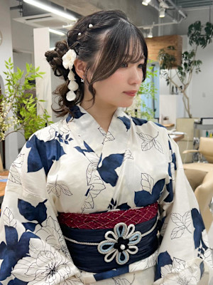 hinari/クラゲヘア/浴衣ヘアセット/ヘアアレンジ