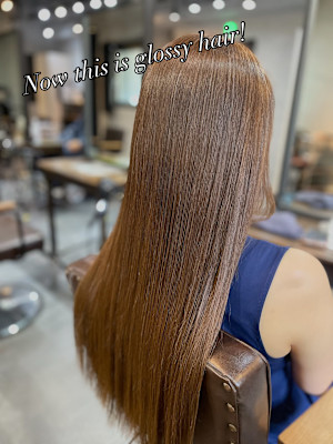 Glossy hair
