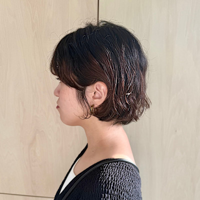 外国人風ボブ「ニュアンスパーマ」簡単スタイリング
