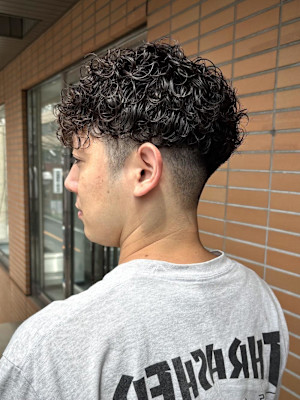 【大村指名】メンズカットスペインカールスパイラルパーマ