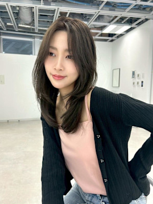 【透明感♪韓国風エギョモリ】シースルーバング大人可愛い小顔