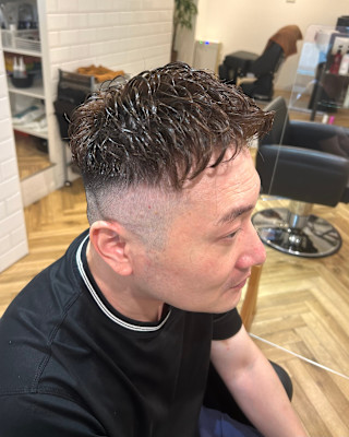 男性カット&ピンパーマ