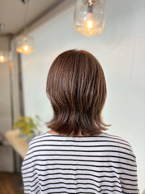 クセをいかした外ハネスタイル