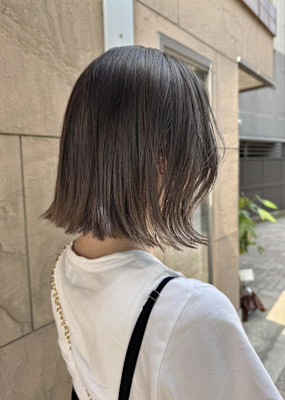 ボブ/ケアブリーチ/透明感カラー