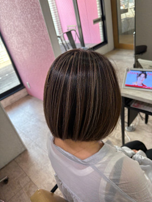 ミルクティーハイライトカラー