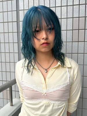 [asuna]ターコイズブルー/ハイトーン/ケアブリーチ