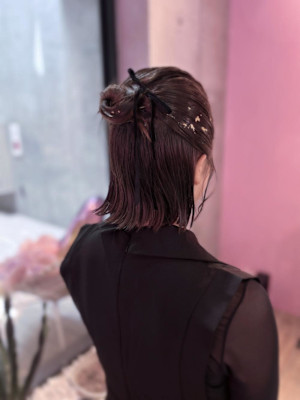 カチモリハーフアップ