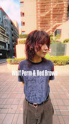 外国人風ウルフパーマ