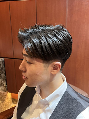 銀座　理容室　七三スタイル