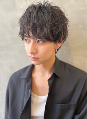 【無造作×韓国風】束感ゆるマッシュヘア