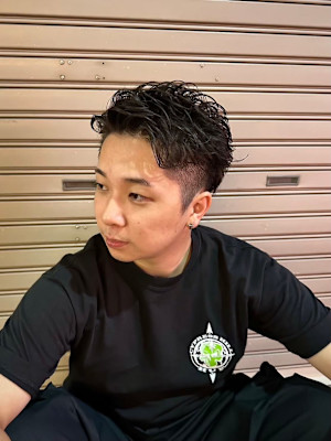 かき上げパーマ