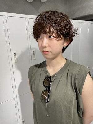 マッシュショート×パーマスタイル