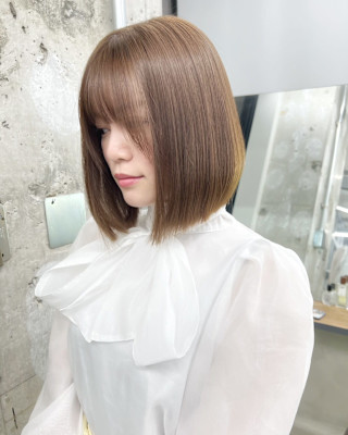 酸性ストレート/ベージュ/ショートボブ/トキオ