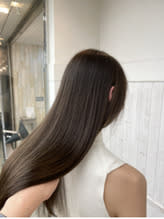◆大人ストレート/ショコラカラー/小顔カット/艶カラー