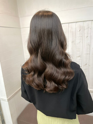 ◆大人カール/艶ブラウン/小顔カット