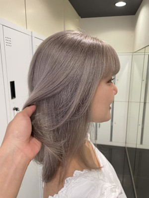 [風花]アッシュベージュ 艶カラー