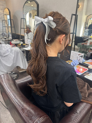 ポニーテールアレンジ