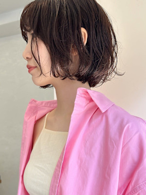 【＊大人かわいい＊】丸みショートボブ