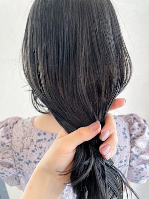 暗めカラー◯透明感アイスグレー　