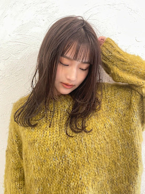 モカグレージュ & 顔まわりレイヤーカット