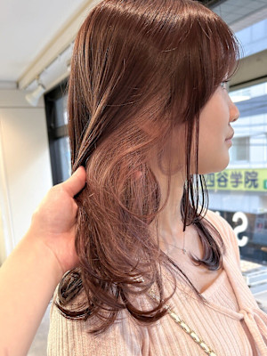 大人可愛いインナーピンクベージュ/髪質改善/天神大名