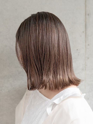 ぷつっと外ハネボブ◇アッシュベージュ/髪質改善/天神大名/前