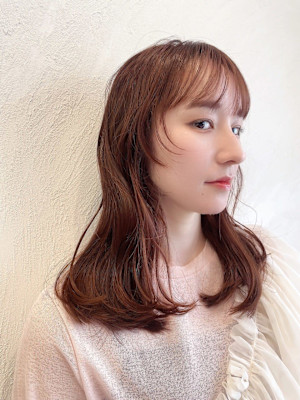 顔まわりレイヤー○コーラルベージュ