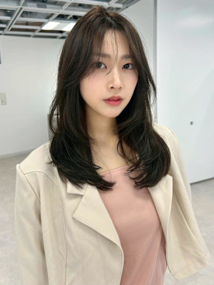 フェイスレイヤー/シースルーバング/流れる顔まわり