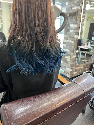 ブルー×グラデーション×可愛い