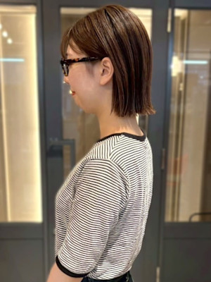 切りっぱなしボブ 髪質改善 ミニボブ アッシュ 20代 