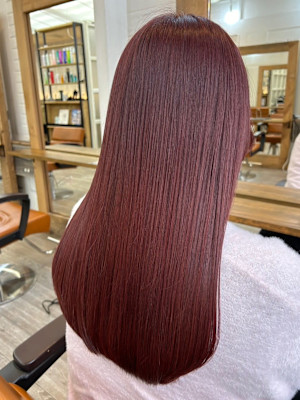 艶髪ハイライトカラー髪質改善トリートメントくびれミディ