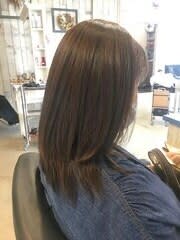 セミロングレイヤー/アッシュブラウン