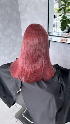 ピンクカラー【ケアブリーチ/ダブルカラー/髪質改善/高畑】