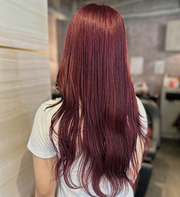 《Hina》チェリーレッド/ブリーチカラー