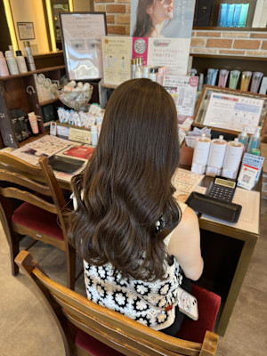 bleachを使った透け感カラー