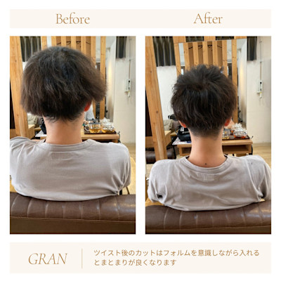 お客様髪質改善データ1907（メンズカット）