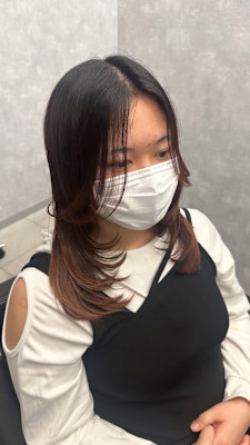 海外風レイヤーカット【レイヤーカット/顔まわりレイヤー】